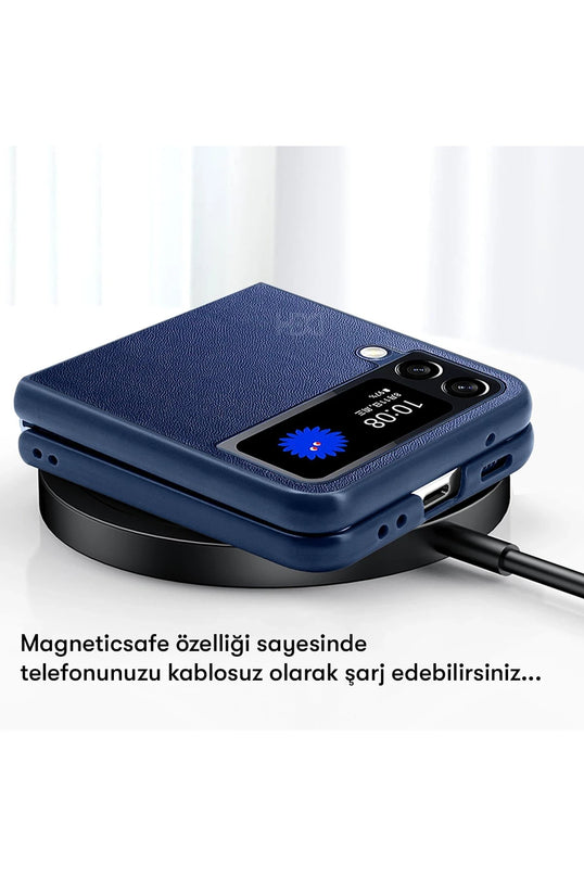 Samsung Galaxy Z Flip 4 HBC-156 Forum Magneticsafe Kapak Kılıf - Lacivert 6