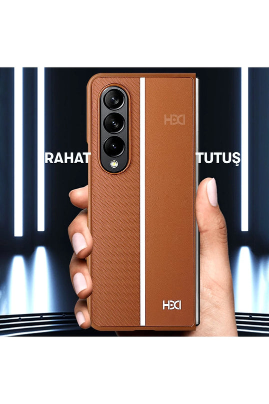 Samsung Galaxy Z Fold 4 HBC-155 Lizbon Kapak Kılıf - Koyu Yeşil 4