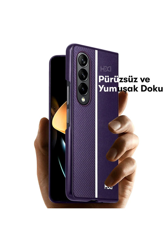 Samsung Galaxy Z Fold 4 HBC-155 Lizbon Kapak Kılıf - Siyah 3
