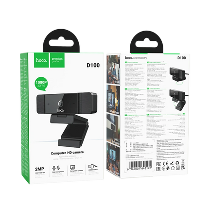 D100 1080P 2MP Mikrofonlu USB Web Kamera 6