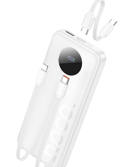 J132 Sabio 10.000mAh PD20W Dahili 3 Kablolu Hızlı Şarj Powerbank - Beyaz 2