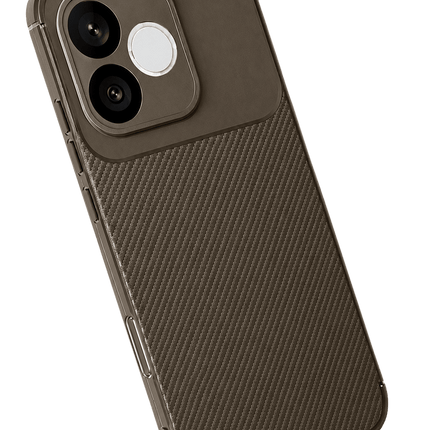 Honor 600 Lite Auto Focus Karbon Kapak Kılıf - Kahverengi 2