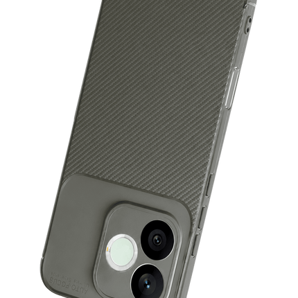 Honor 600 Lite Auto Focus Karbon Kapak Kılıf - Gri 3