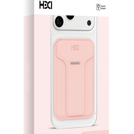 HS-021 Stand Özellikli MagSafe Cüzdan - Pembe 4