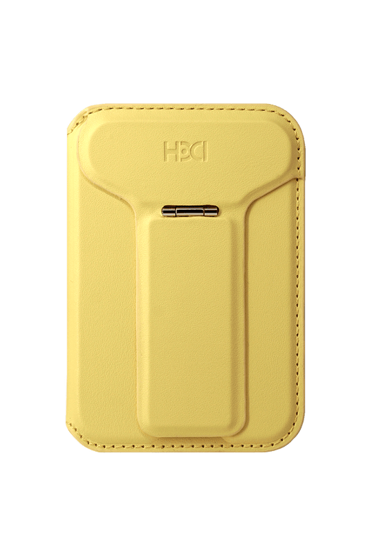 HS-021 Stand Özellikli MagSafe Cüzdan - Sarı 2