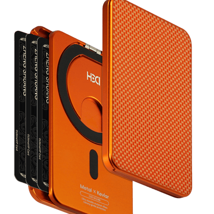HS-028 Serpentine MagSafe Cüzdan - Turuncu