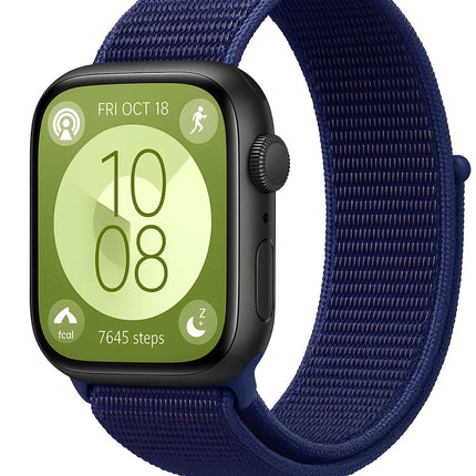 Huawei Fit 4 Hasırlı Cırtcırtlı Kordon - Lacivert-Mürdüm