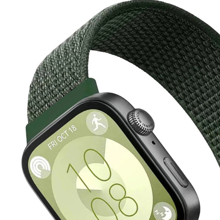 Huawei Fit 4 Hasırlı Cırtcırtlı Kordon - Koyu Yeşil 2