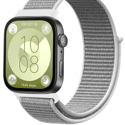 Huawei Fit 4 Hasırlı Cırtcırtlı Kordon - Beyaz
