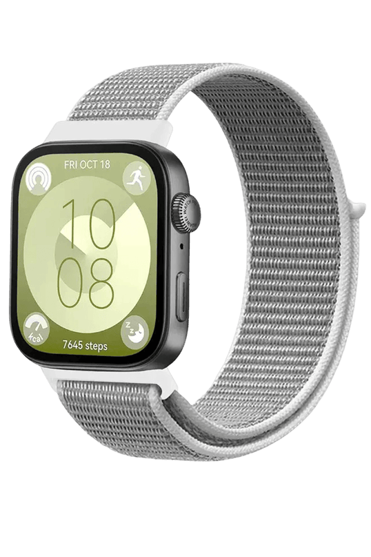 Huawei Fit 4 Hasırlı Cırtcırtlı Kordon - Beyaz