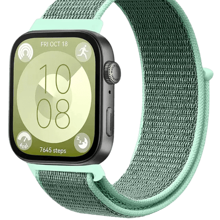 Huawei Fit 4 Hasırlı Cırtcırtlı Kordon - Turkuaz