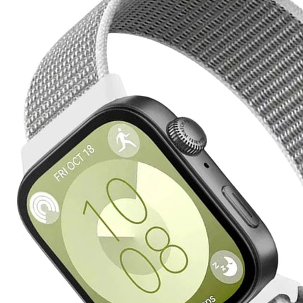 Huawei Fit 4 Hasırlı Cırtcırtlı Kordon - Beyaz 2