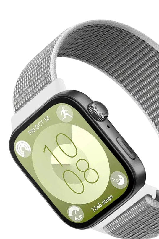Huawei Fit 4 Hasırlı Cırtcırtlı Kordon - Beyaz 2