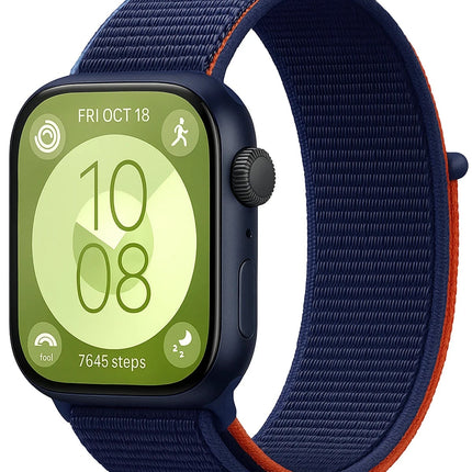 Huawei Fit 4 Hasırlı Cırtcırtlı Kordon - Lacivert-Turuncu