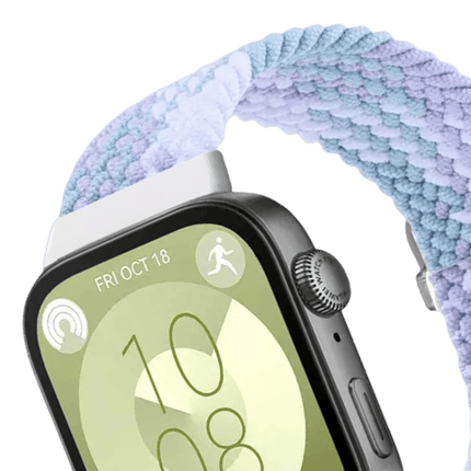 Huawei Fit 4 Star Kordon - Lila-Beyaz 2
