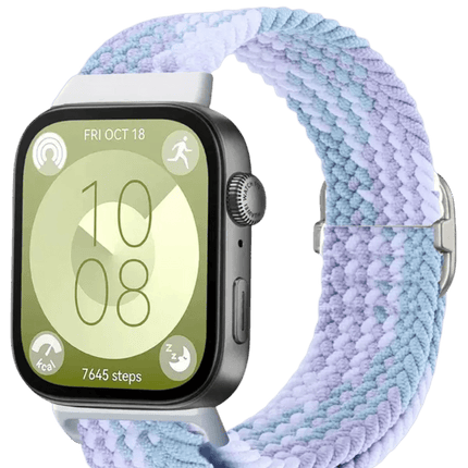 Huawei Fit 4 Star Kordon - Lila-Beyaz