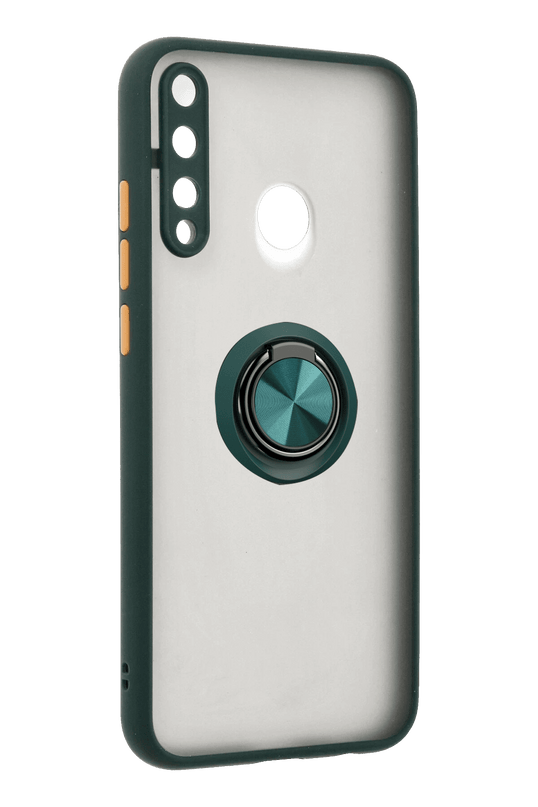 Huawei P40 Lite E Montreal Yüzüklü Silikon Kapak Kılıf - Yeşil