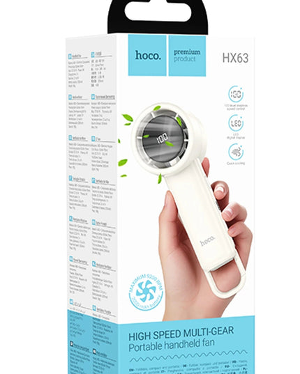 HX63 Fashion Dijital Göstergeli Yüksek Hızlı El Tipi ve Masaüstü Soğutucu Fan 7