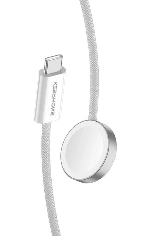 IC-015 Type-C to Kablosuz Saat Şarj Çıkışlı Hızlı Şarj Kablosu