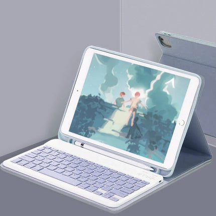 iPad 10.2 (9.nesil) Kılıf KC01 Smart Klavyeli Tablet Kılıfı - Lacivert