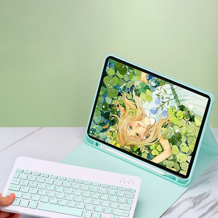 iPad 10.2 (9.nesil) Kılıf KC01 Smart Klavyeli Tablet Kılıfı - Derin Mor 3