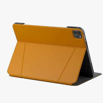 iPad Pro 11 (2022) Ryze Standlı Katlanabilir Tablet Kapak Kılıf - Sarı 4