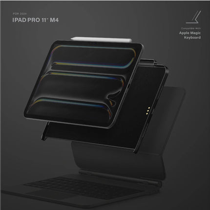 iPad Pro 11 (2024) Axel Manyetik Tablet Kılıf - Siyah 6