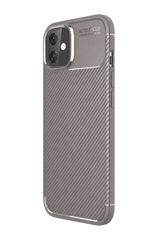 iPhone 11 Auto Focus Karbon Kapak Kılıf - Gri 2