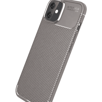 iPhone 11 Auto Focus Karbon Kapak Kılıf - Gri 3