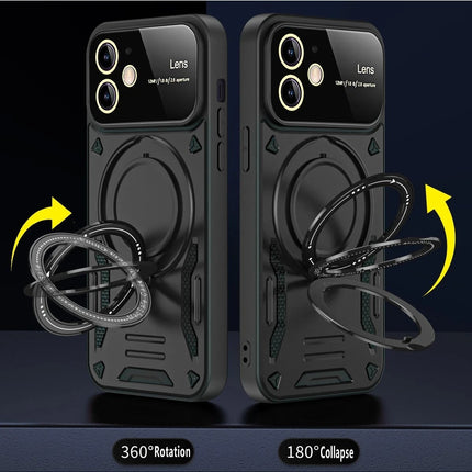 iPhone 11 Joy Lens Standlı Kapak Kılıf - Koyu Yeşil 2