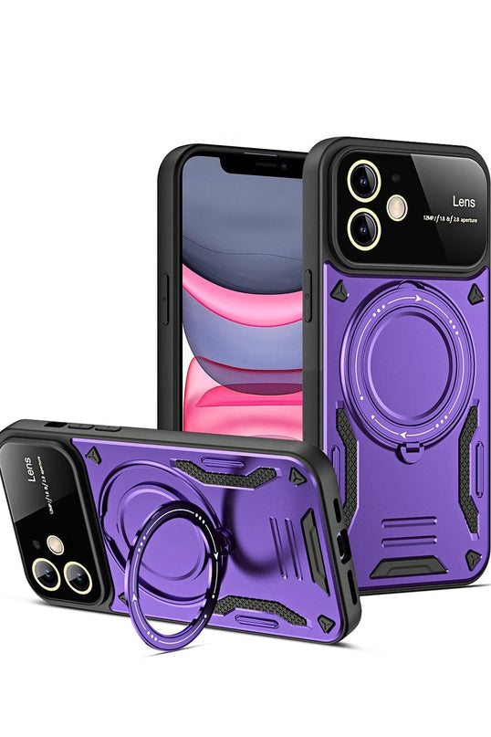 iPhone 11 Joy Lens Standlı Kapak Kılıf - Mor