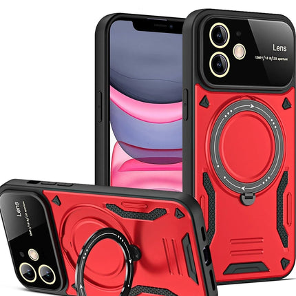 iPhone 11 Joy Lens Standlı Kapak Kılıf - Kırmızı