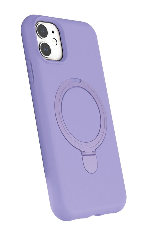 iPhone 11 Regal Magsafe Standlı Kapak Kılıf - Lila 2