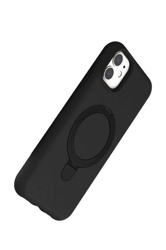 iPhone 11 Regal Magsafe Standlı Kapak Kılıf - Siyah 3