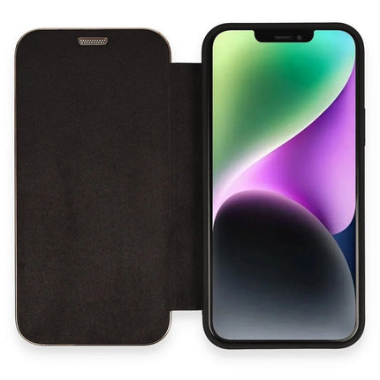 iPhone 12 Dolpin Kapaklı Kılıf - Siyah