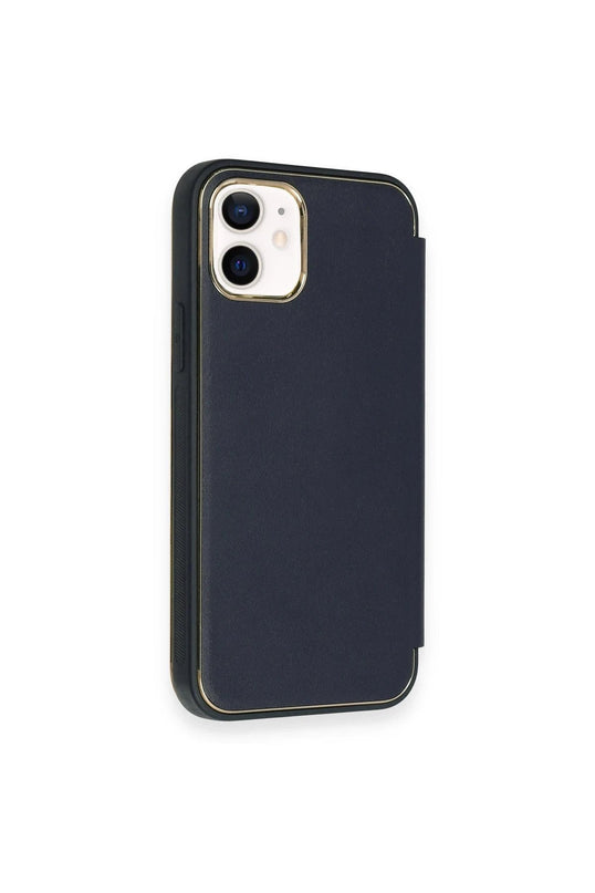 iPhone 12 Dolpin Kapaklı Kılıf - Lacivert 4
