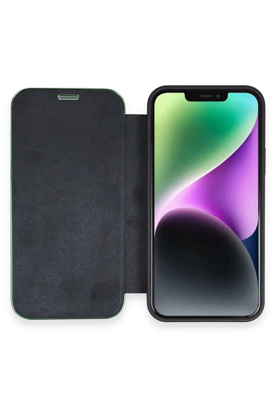 iPhone 12 Dolpin Kapaklı Kılıf - Lacivert