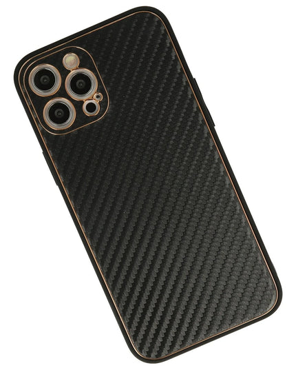 iPhone 12 Pro Max Coco Karbon Silikon Kılıf - Siyah 3