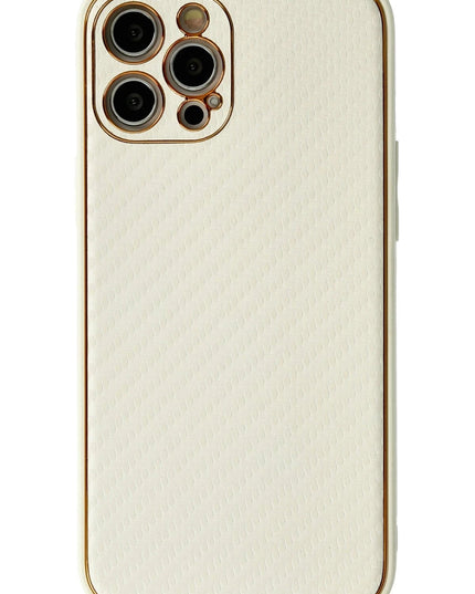 iPhone 12 Pro Max Coco Karbon Silikon Kılıf - Beyaz