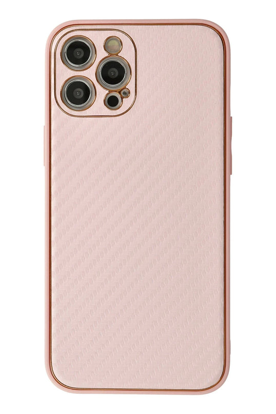 iPhone 12 Pro Max Coco Karbon Silikon Kılıf - Pembe