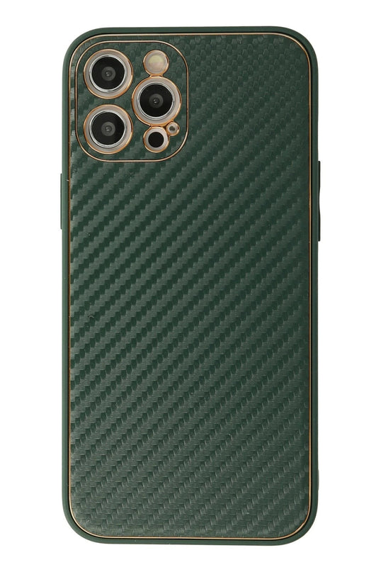 iPhone 12 Pro Max Coco Karbon Silikon Kılıf - Yeşil