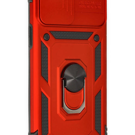 iPhone 12 Pro Max Pars Lens Yüzüklü Silikon Kılıf - Kırmızı 2