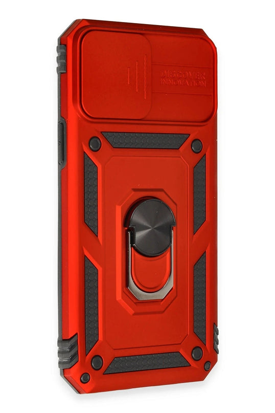 iPhone 12 Pro Max Pars Lens Yüzüklü Silikon Kılıf - Kırmızı 2