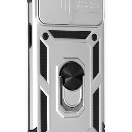 iPhone 12 Pro Max Pars Lens Yüzüklü Silikon Kılıf - Gümüş 2