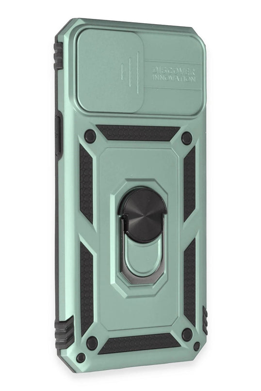 iPhone 12 Pro Max Pars Lens Yüzüklü Silikon Kılıf - Yeşil 2
