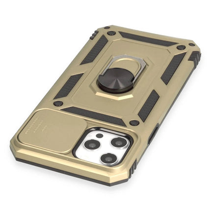 iPhone 12 Pro Max Pars Lens Yüzüklü Silikon Kılıf - Gold 5