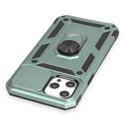 iPhone 12 Pro Max Pars Lens Yüzüklü Silikon Kılıf - Yeşil 5