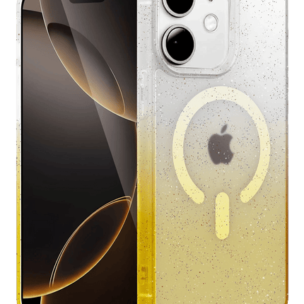 iPhone 12 Pummel Shiny Magsafe Kapak Kılıf - Gold
