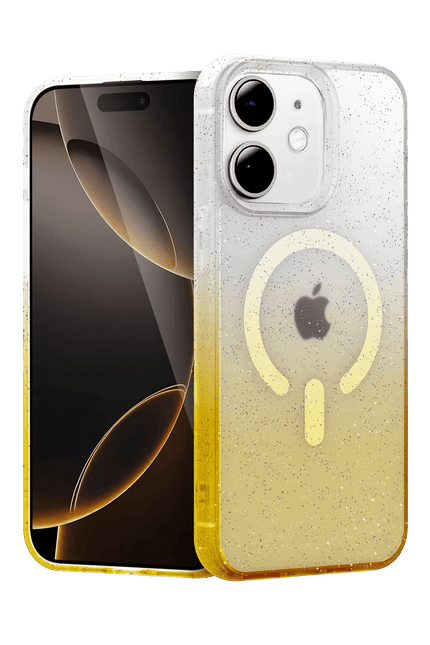 iPhone 12 Pummel Shiny Magsafe Kapak Kılıf - Gold