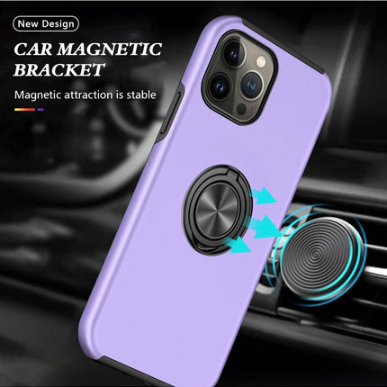 iPhone 13 Pro Elit Yüzüklü Kapak Kılıf - Mor 5